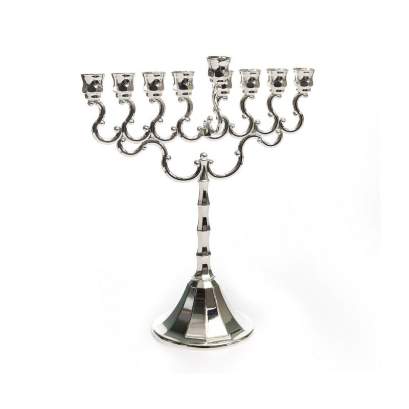 Silver Plated Lacquered Contemporary Design Chan... | Hanukkah Menorah