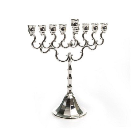 Silver Plated Lacquered Contemporary Design Chan... | Hanukkah Menorah