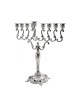 Silver Plated Chanukah Menorah Classic Scroll De... | Hanukkah Menorah