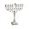 Silver Plated Diamond Design Chanukah Menorah wi... | Hanukkah Menorah