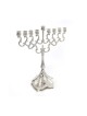Silver Plated Chanukah Menorah Swirls and Ornate... | Hanukkah Menorah