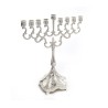 Silver Plated Chanukah Menorah Swirls and Ornate... | Hanukkah Menorah