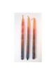 Handmade Dripless Hanukkah Candles Red and Orange F... | Oil & Candles