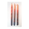 Handmade Dripless Hanukkah Candles Red and Orange F... | Oil & Candles