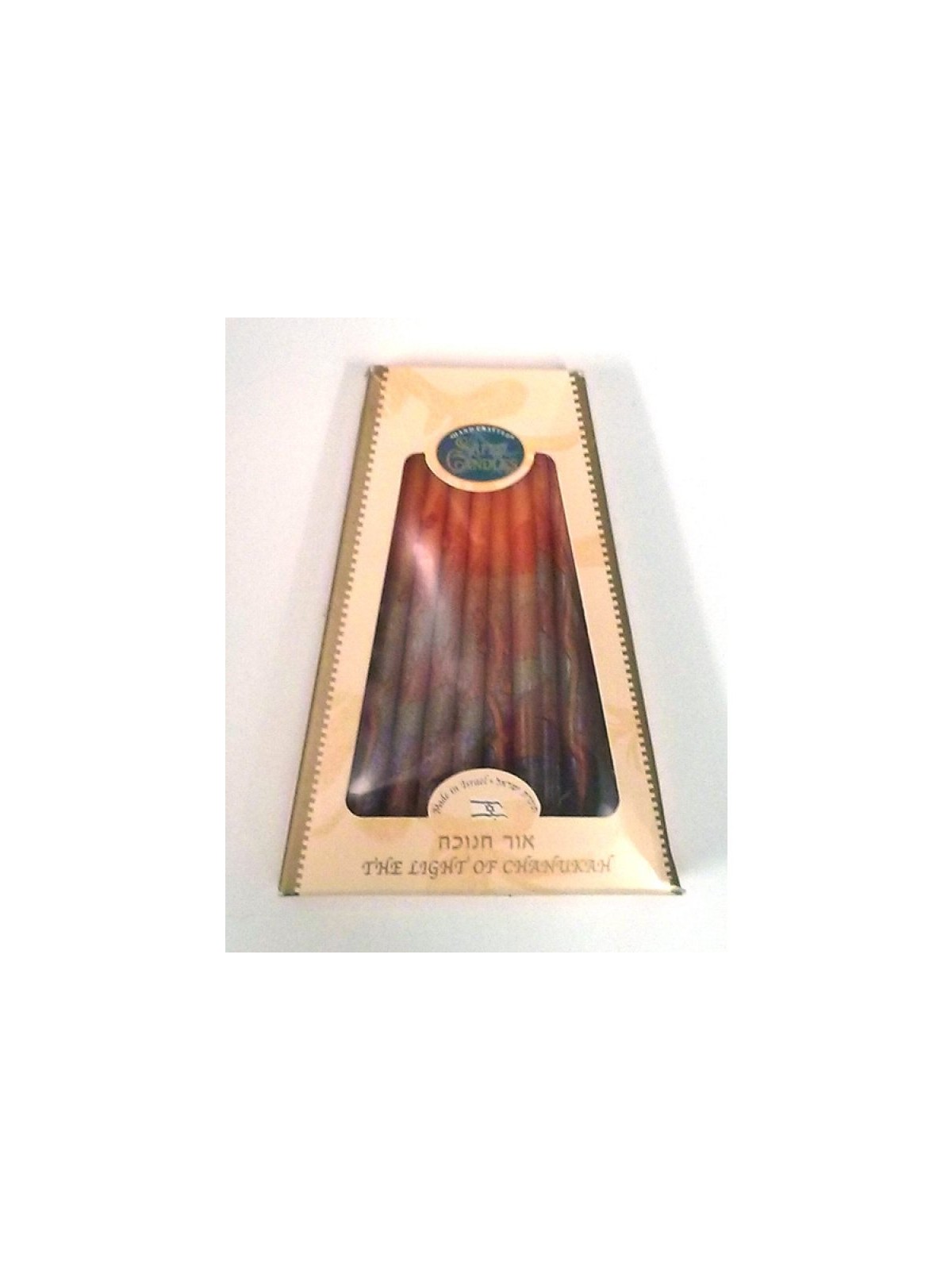 Bougies de Hanoukka sans gouttes faites à la main Rouge et Orange F... | Huile et bougies