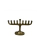 Gold Color Aluminum Chanukah Menorah For Candles | Hanukkah Menorah