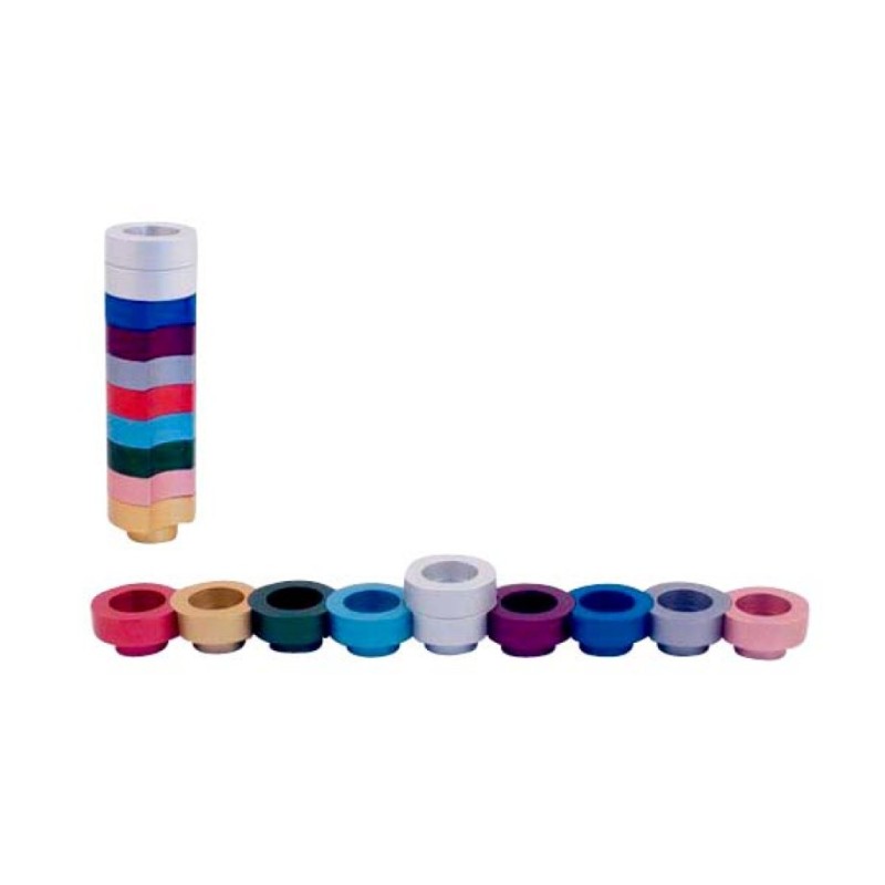 Agayof Compact Doughnut Travelling Menorah Choic... | Hanukkah Menorah