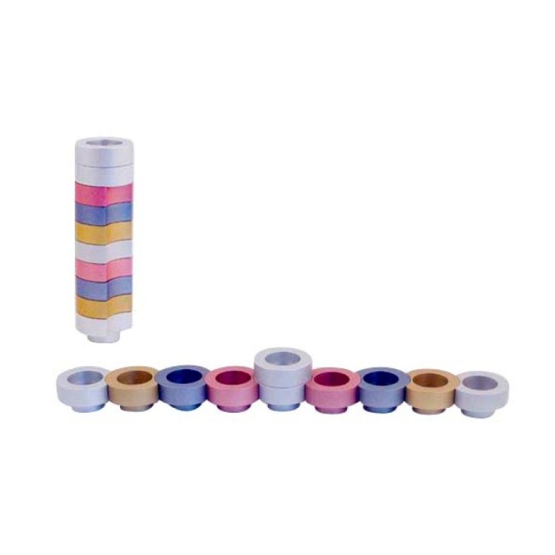 Agayof Compact Doughnut Travelling Menorah Choic... | Hanukkah Menorah