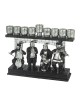Hassidic Figures Design Polyresin Chanukah Menor... | Hanukkah Menorah