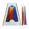 Handmade Safed Dripless Hanukkah Candles Light Blue... | Oil & Candles