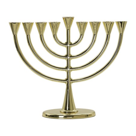 Gold Color Elegant Chanukah Menorah Classic Desi... | Hanukkah Menorah