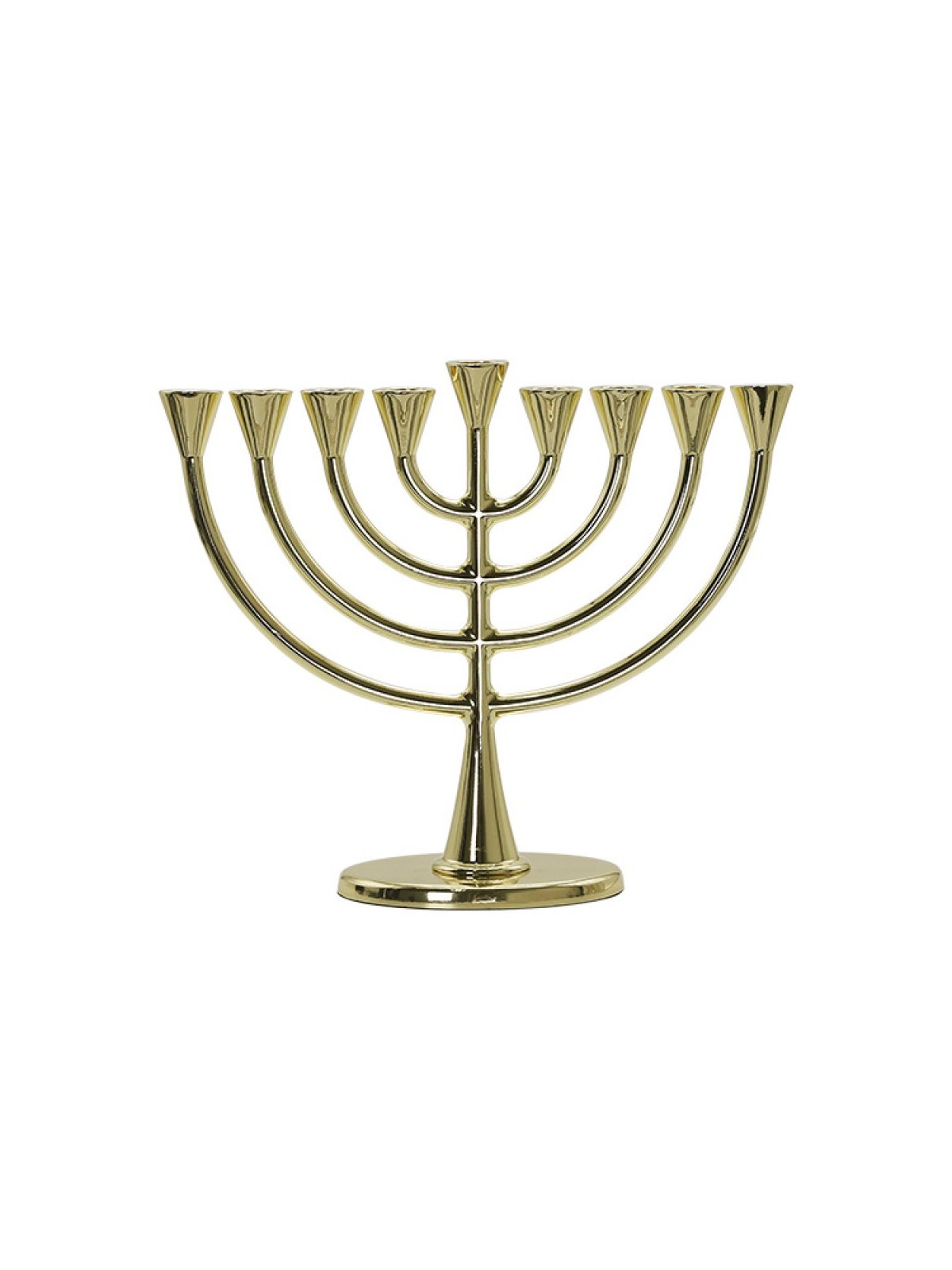 Gold Color Elegant Chanukah Menorah Classic Desi... | Hanukkah Menorah