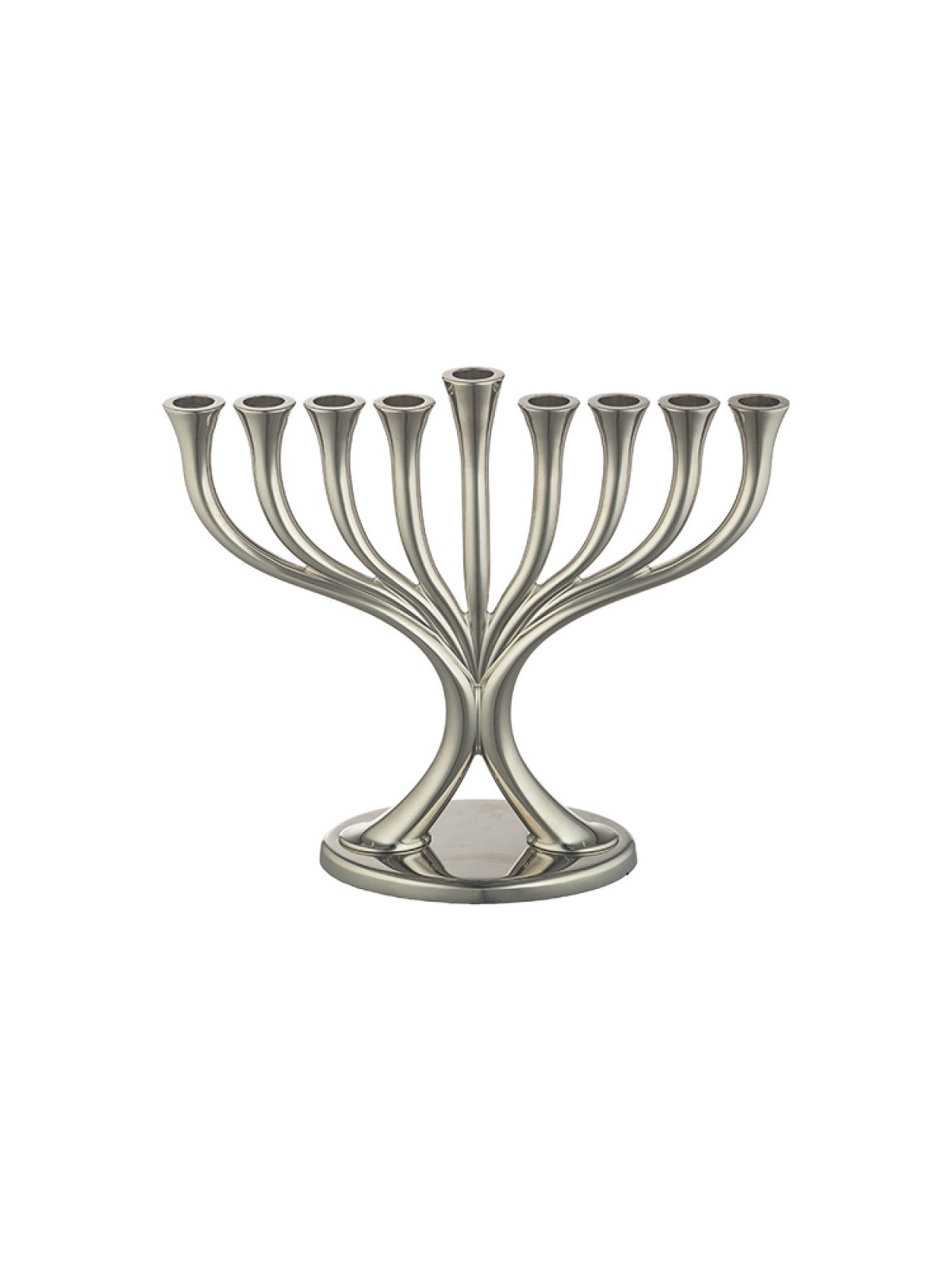 Silver Color Chanukah Menorah Classic Design | Hanukkah Menorah