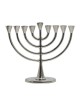 Nickel Chanukah Menorah Classic Design For Candles | Hanukkah Menorah