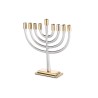 Two Tone Gold and Silver Chanukah Menorah Classi... | Hanukkah Menorah