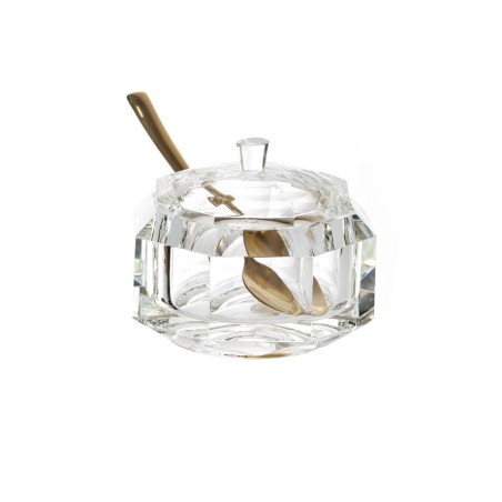 3 Piece Crystal Diamond Faceted Honey Dis... | Jewish Gift from Israel
