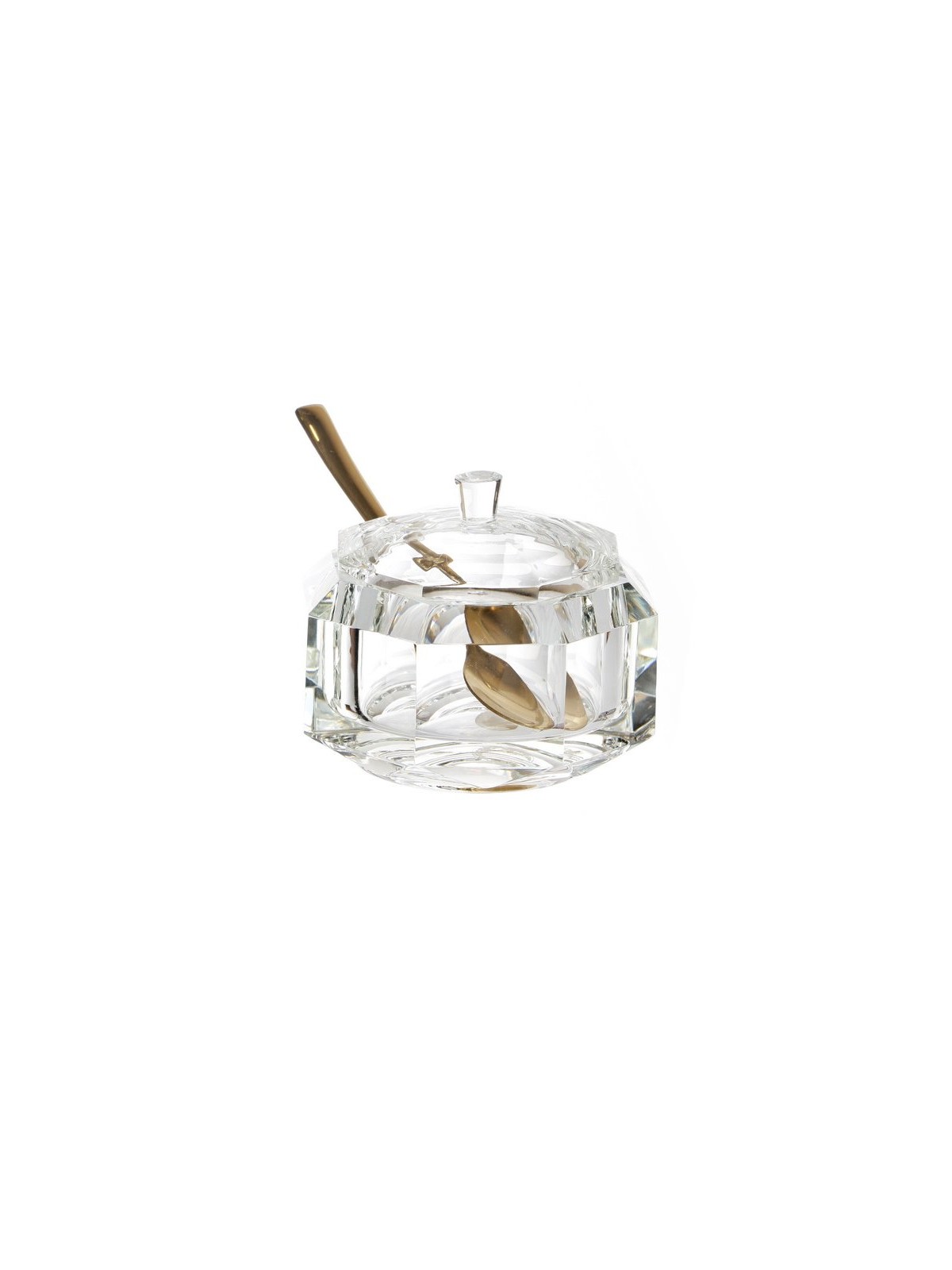 3 Piece Crystal Diamond Faceted Honey Dis... | Jewish Gift from Israel