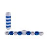 Agayof Compact Doughnut Travelling Menorah Blue ... | Hanukkah Menorah