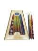 Handmade Dripless Hanukah Candles Multicolor | Oil & Candles
