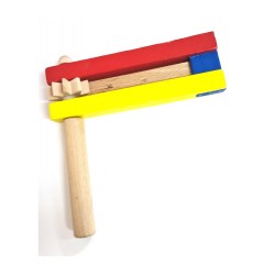 Grogger de Pourim en bois coloré de qualité supérieure pour enfants | Groggers