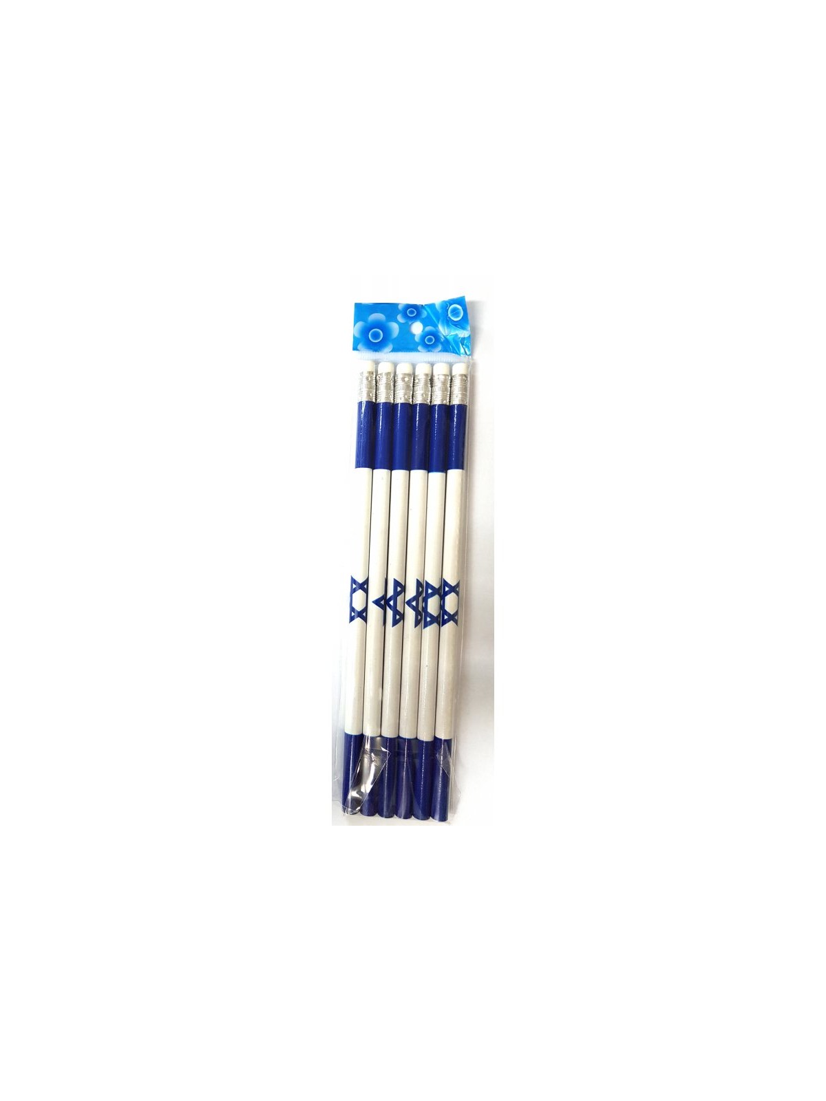 Set of Six Souvenir Wood Pencils Blue and Whi... | Kids Games and Toys