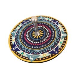 Dorit Judaica Sparkling Dreidel with Stand Lively Mandal... | Dreidels