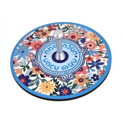 Dorit Judaica Decorative Dreidel with Stand Floral | Dreidels