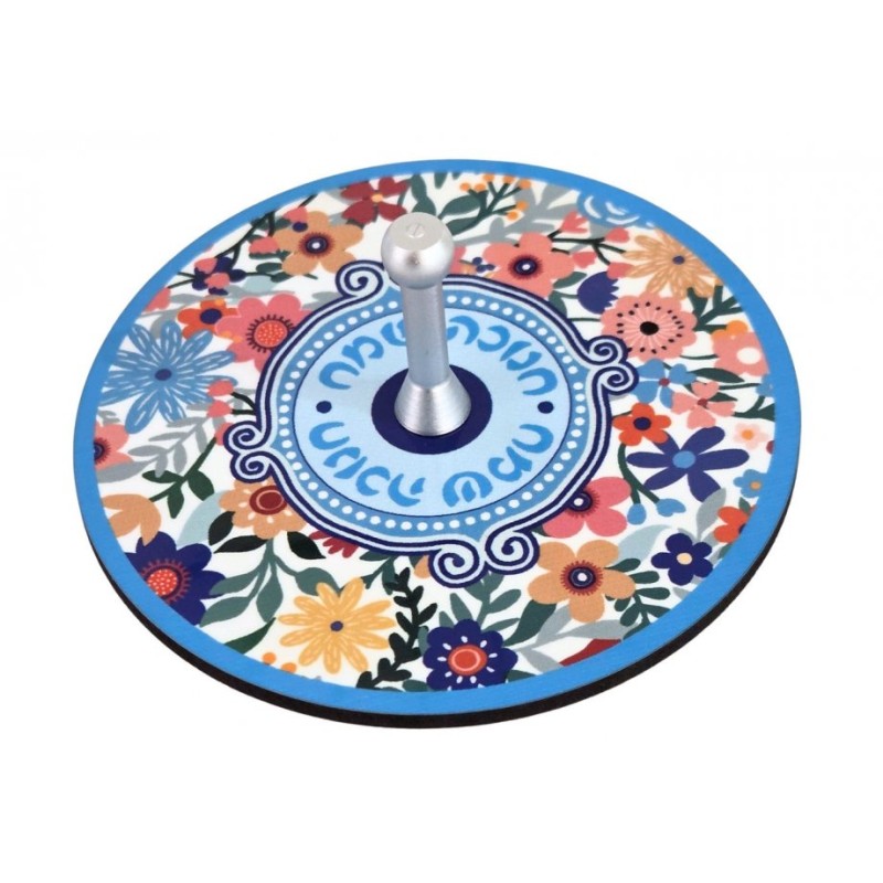 Dorit Judaica Decorative Dreidel with Stand Floral | Dreidels