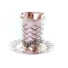 Silver Plated Kiddush Cup Set Matching Pl... | Jewish Gift from Israel