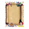 Stationery for Purim Scroll with Colorful P... | Purim Music and Gifts