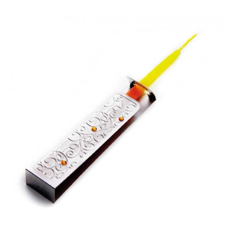 Dorit Judaica Wand Menorah Lighter Stainless Steel ... | Oil & Candles