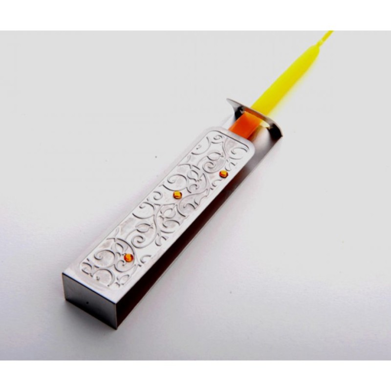 Dorit Judaica Wand Menorah Lighter Stainless Steel ... | Oil & Candles