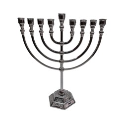 Classic Silver Color Chanukah Menorah | Hanukkah Menorah