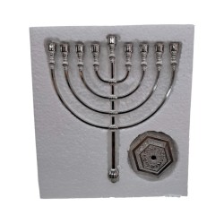 Classic Silver Color Chanukah Menorah | Hanukkah Menorah