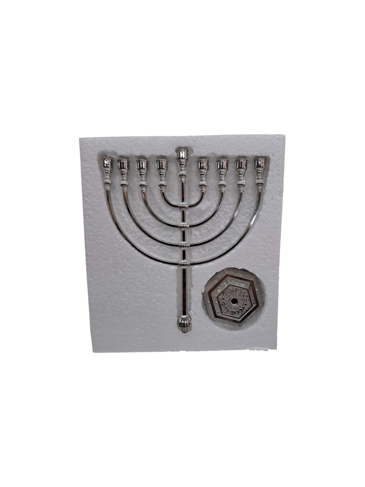 Classic Silver Color Chanukah Menorah | Hanukkah Menorah