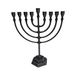 Classic Pewter Color Chanukah Menorah | Hanukkah Menorah