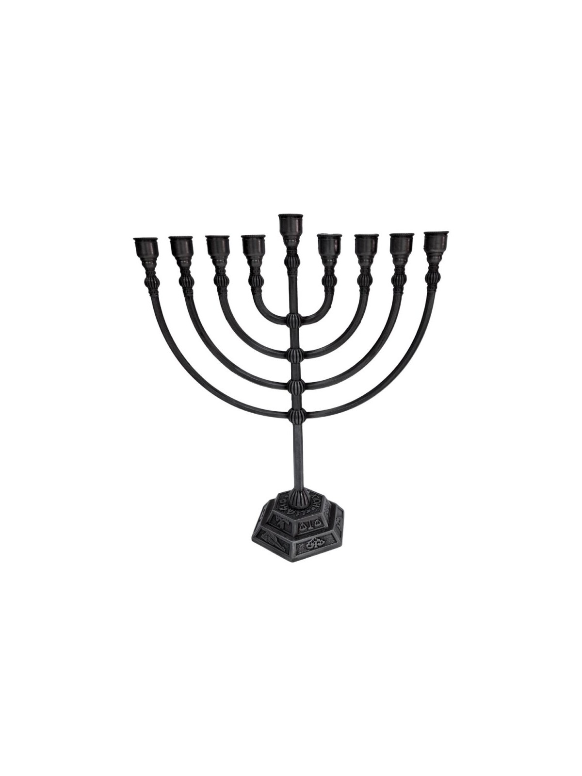 Classic Pewter Color Chanukah Menorah | Hanukkah Menorah
