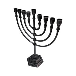 Classic Pewter Color Chanukah Menorah | Hanukkah Menorah