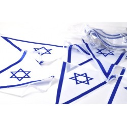 Banner Stringed Chain of 24 Israel Flags | Israel Flag