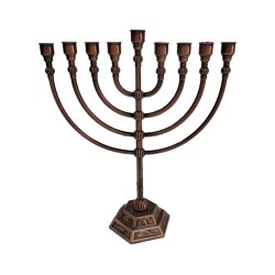 Classic Copper Chanukah Menorah | Hanukkah Menorah