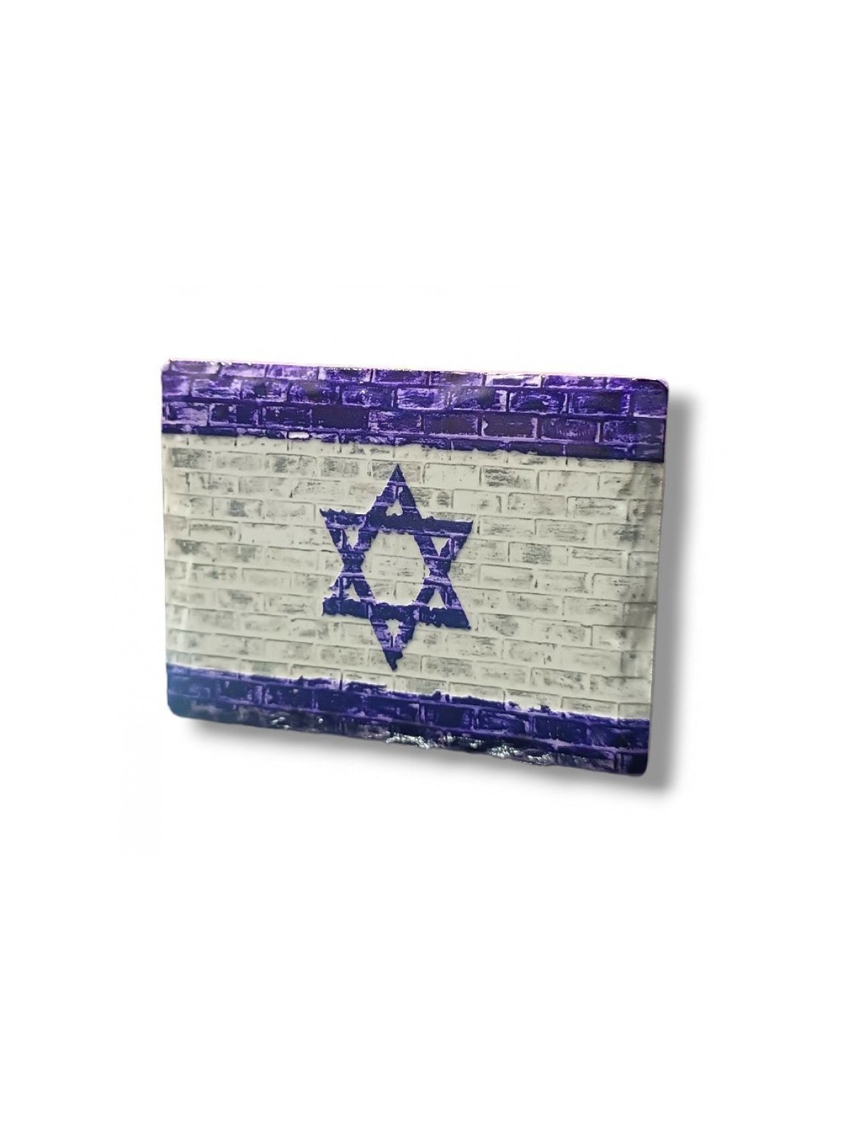 Textured Ceramic Magnet Blue and White Flag of Isr... | Jewish Magnets