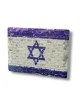 Textured Ceramic Magnet Blue and White Flag of Isr... | Jewish Magnets