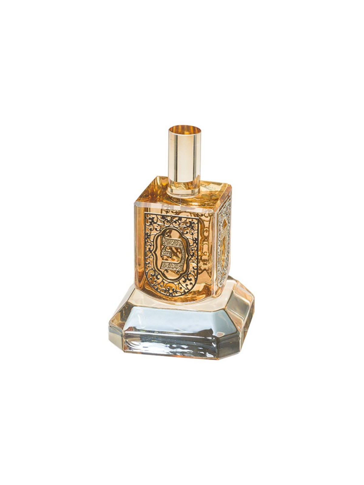 Gold and Metal Crystal Dreidel on Glass Base %96 Nes Gad... | Dreidels