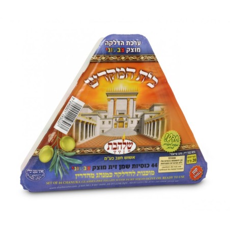 Small Ready to Light Chanukah Menorah Set Pre fille... | Oil & Candles