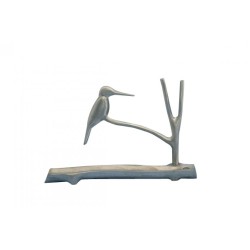 Shraga Landesman Hanukkah Menorah Kingfisher Bir... | Hanukkah Menorah