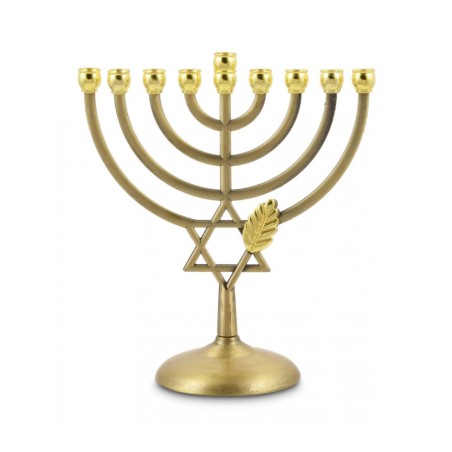 Copper Color Chanukah Menorah Star of David and ... | Hanukkah Menorah