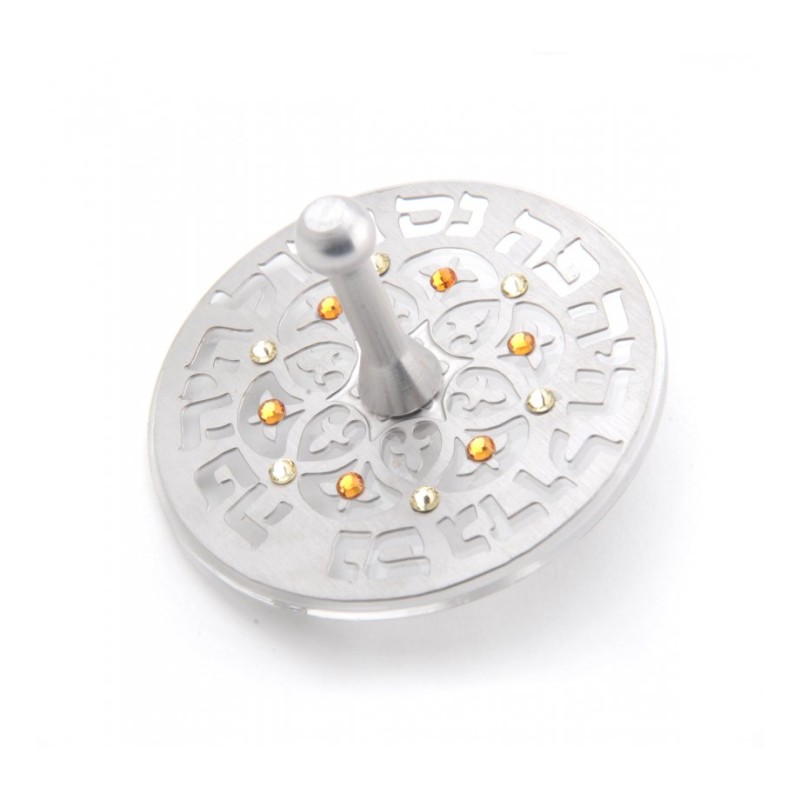 Dorit Judaica Decorative Dreidel with Nes Gadol and Swar... | Dreidels