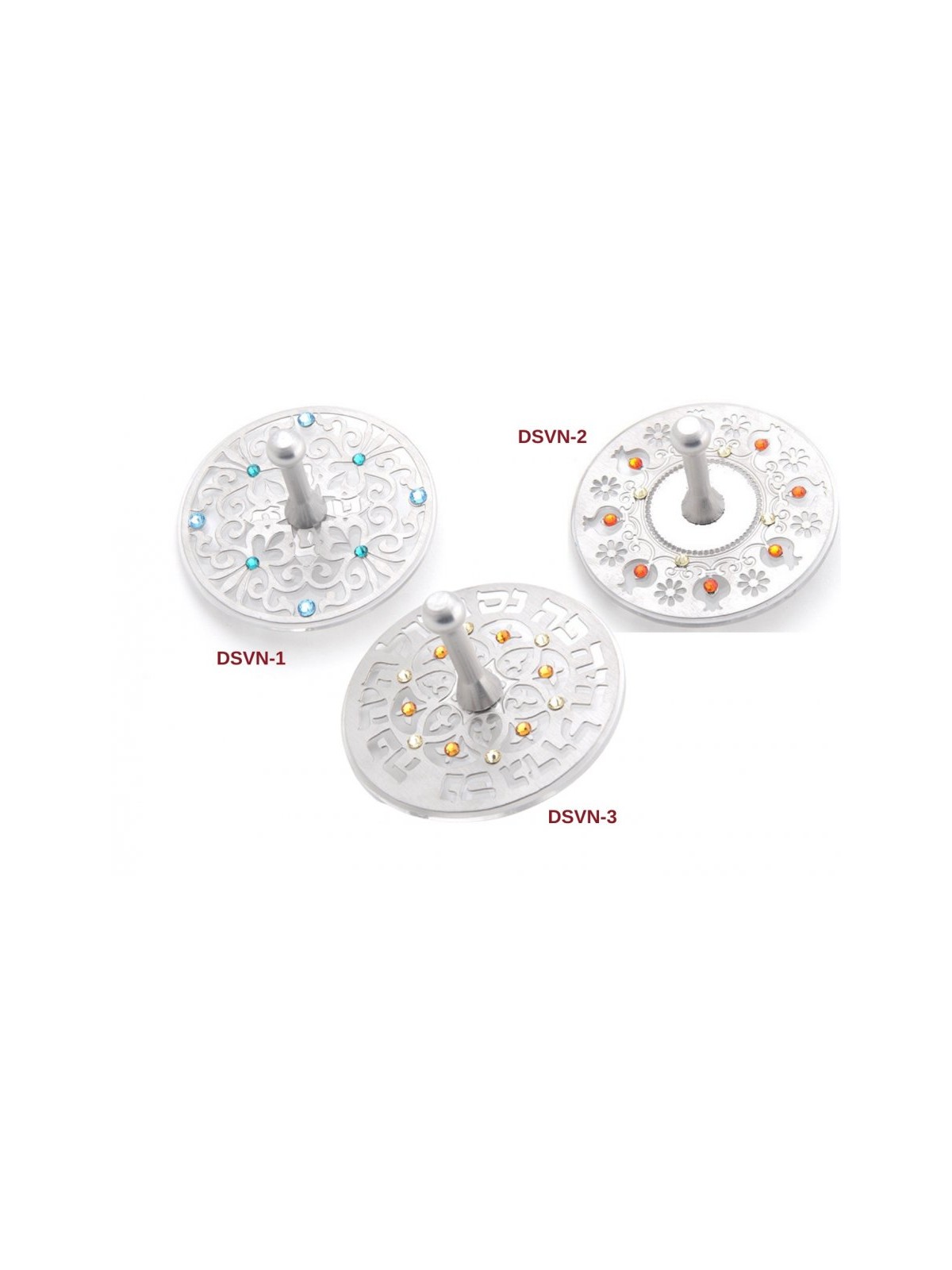 Dorit Judaica Decorative Dreidel with Nes Gadol and Swar... | Dreidels