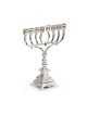 Decorative Classic Style Chanukah Menorah Silver... | Hanukkah Menorah