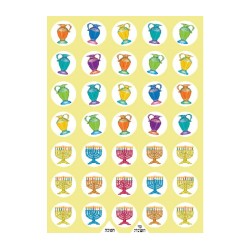 Colorful Stickers for Hanukkah Menorahs an... | Hanukkah Music & Gifts